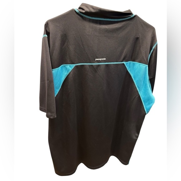 Patagonia Black and Blue Half-Zip Shirt size XL - Picture 6 of 8